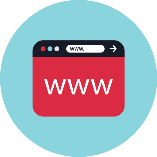 Web browser window with www
